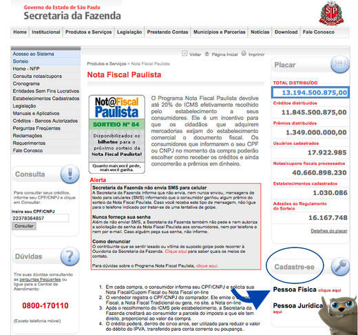 nota fiscal paulista