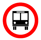 placa circulação exclusiva de ônibus