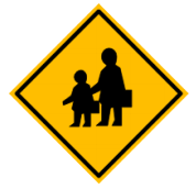 placa de trânsito área escolar