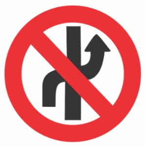 placa de trânsito proibido mudar de faixa