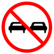 placa de trânsito proibido ultrapassar