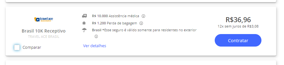 seguro viagem receptivo para estrangeiros no Brasil